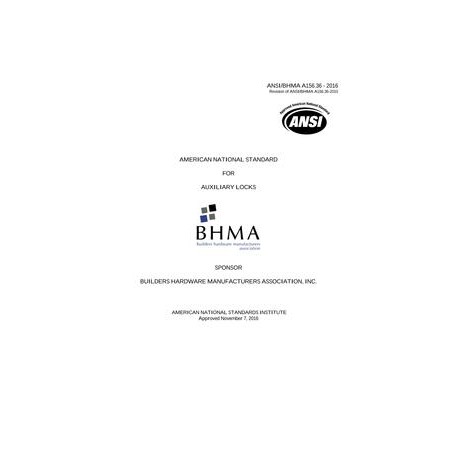 BHMA A156.36-2016