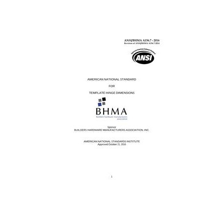 BHMA A156.7-2016