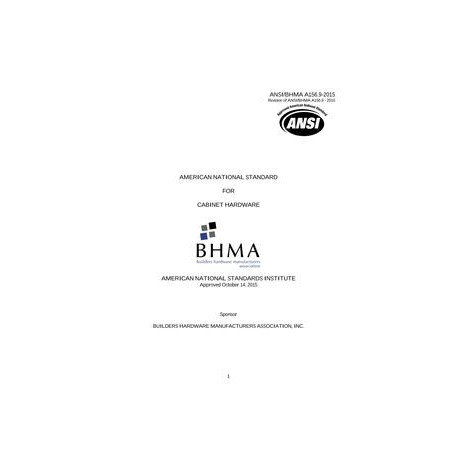 BHMA A156.9-2015