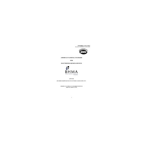 BHMA A156.25-2013