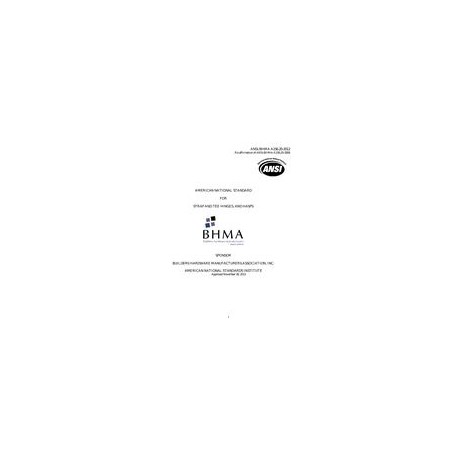 BHMA A156.20-2012