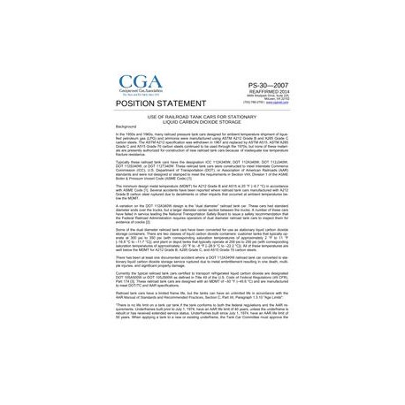 CGA PS-30 (R2014)
