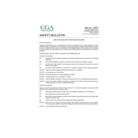 CGA SB-12 (R2014)