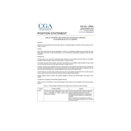 CGA PS-24 (R2014)