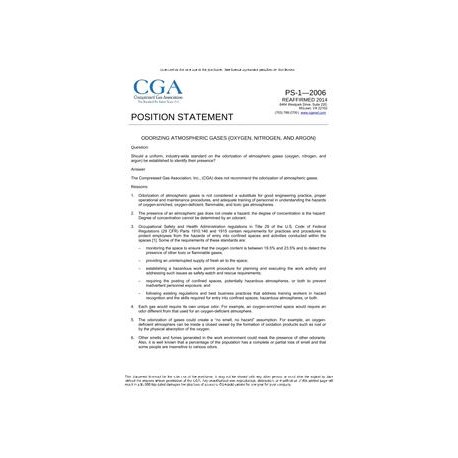 CGA PS-1 (R2014)