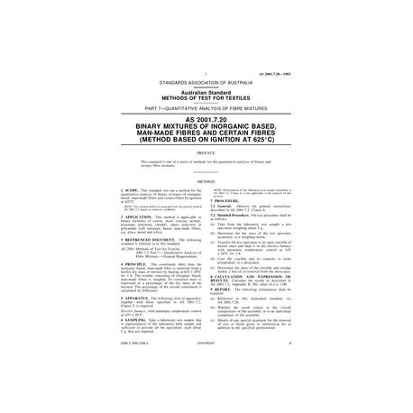 AS 2001.7.20-1983 [ Superseded ]