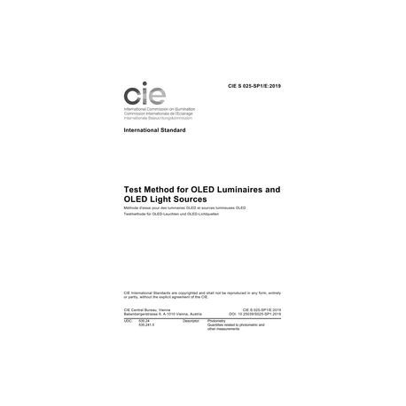 CIE S 025-SP1/E:2019