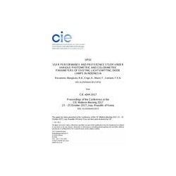 USER PERFORMANCE AND PREFERENCE STUDY UNDER VARIOUS PHOTOMETRIC AND COLORIMETRIC PARAMETERS OF EXISTING LIGHT-EMITTING DIODE LAM
