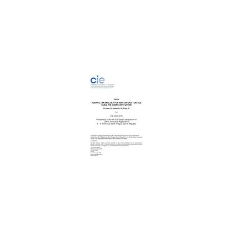 TOWARD A METROLOGY FOR NON-UNIFORM SURFACE USING THE COMPLEXITY NOTION (OP08, Pages 40-50)