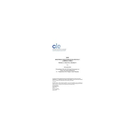 BRIGHTNESS PERCEPTION OF RELATED SELF-LUMINOUS STIMULI (OP02, Pages 8-15)