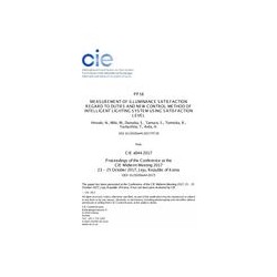 MEASUREMENT OF ILLUMINANCE SATISFACTION REGARD TO DUTIES AND NEW CONTROL METHOD OF INTELLIGENT LIGHTING SYSTEM USING SATISFACTIO