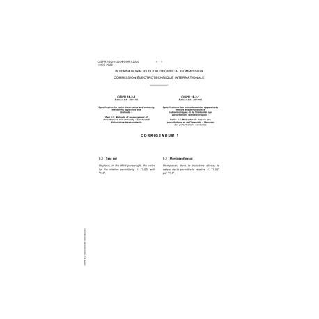 CISPR 16-2-1 Cor.1 Ed. 3.0 b:2020