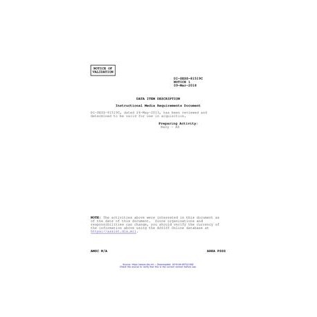 DID DI-SESS-81519C Notice 1 - Validation 1