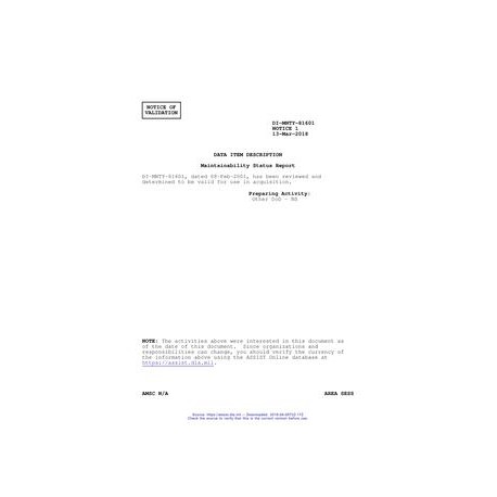 DID DI-MNTY-81601 Notice 1 - Validation 1