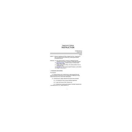 DOD DODI-6015.23