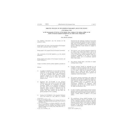 EEC 2014/35/EU