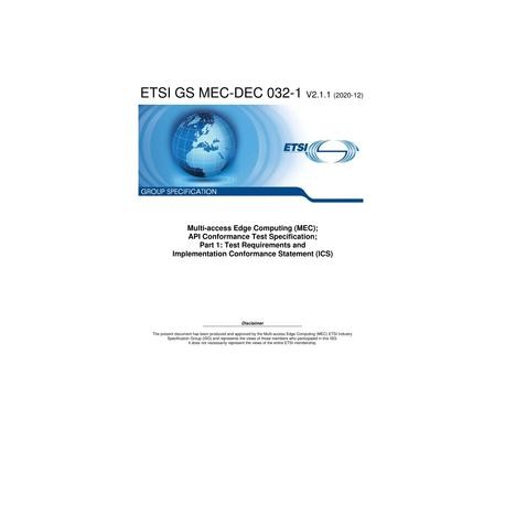 ETSI GS MEC-DEC 032-1