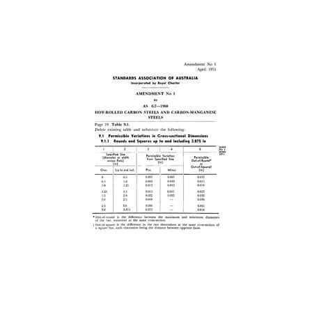 AS G7-1968 Amd 1:1971 [ Superseded ]
