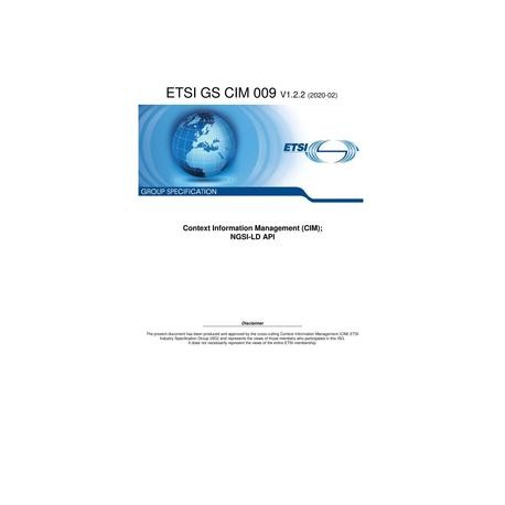 ETSI GS CIM 009