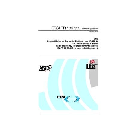 ETSI TR 136 922