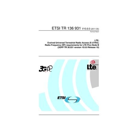 ETSI TR 136 931