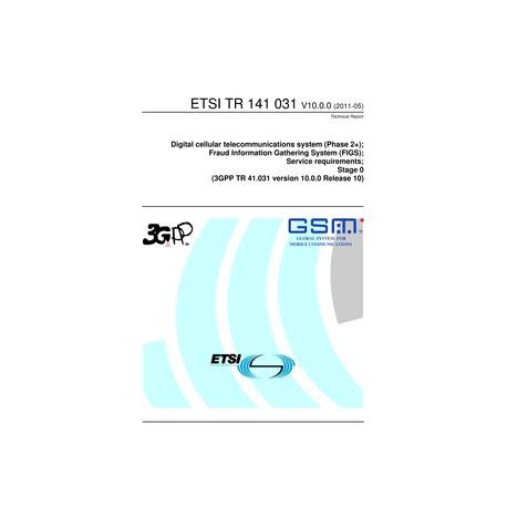 ETSI TR 141 031