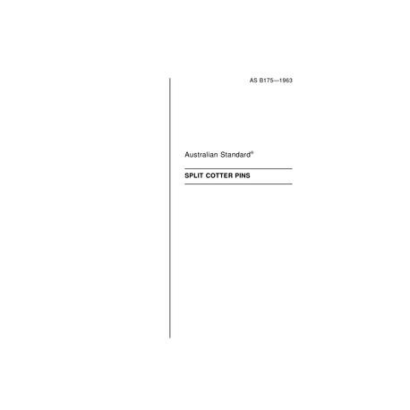 AS B175-1963 [ Superseded ]
