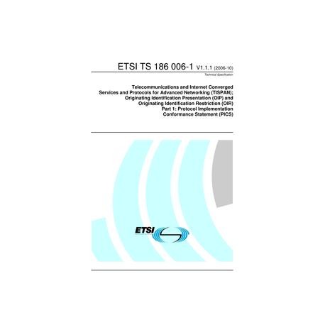 ETSI TS 186 006-1