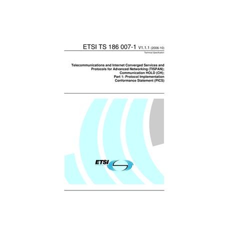 ETSI TS 186 007-1