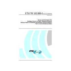 ETSI TR 103 000-1