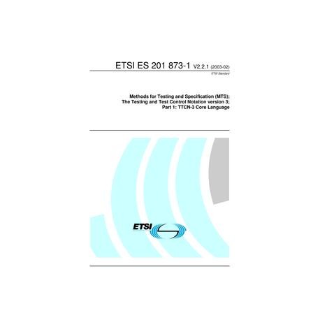 ETSI ES 201 873-1