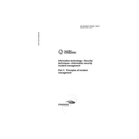 AS ISO/IEC 27035.1:2017