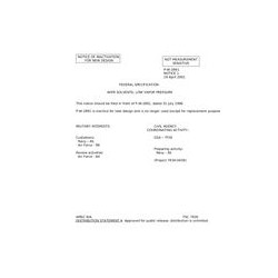 FED P-W-2891 Notice 1 - Inactivation