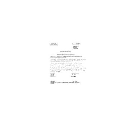 FED QQ-A-250/17E Notice 1 - Cancellation