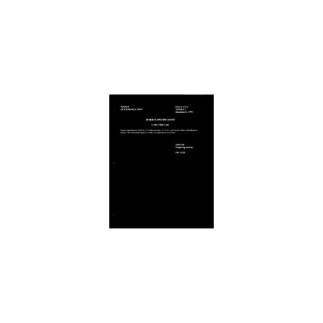 FED GGG-C-137A Notice 1 - Cancellation