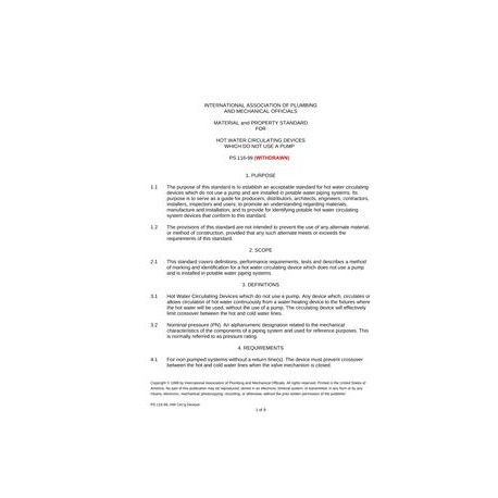 IAPMO PS 116-1999