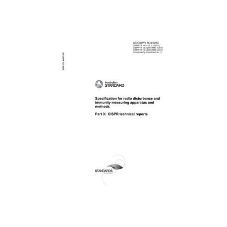 AS CISPR 16.3:2013