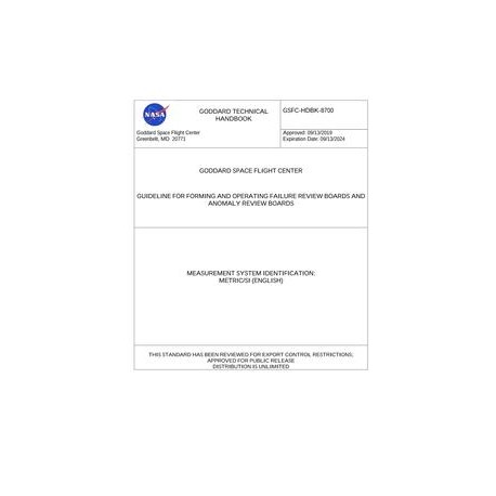 NASA GSFC-HDBK-8700
