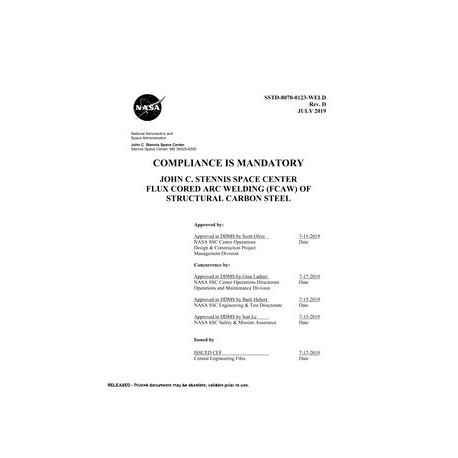 NASA SSTD-8070-0123-WELD Rev. D