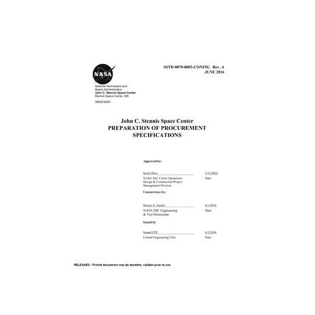NASA SSTD-8070-0003-CONFIG Rev. A