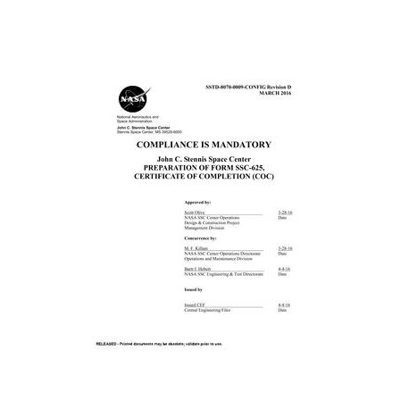 NASA SSTD-8070-0009-CONFIG Rev. D