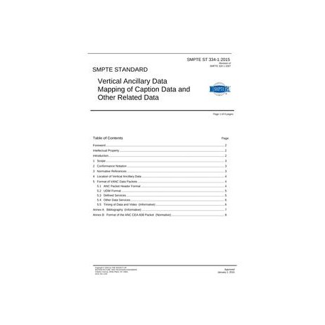 SMPTE ST 334-1:2015