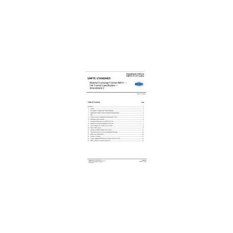 SMPTE ST 377-1:2011 Amendment 2:2012