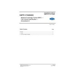 SMPTE ST 377-1:2011 Amendment 1:2012