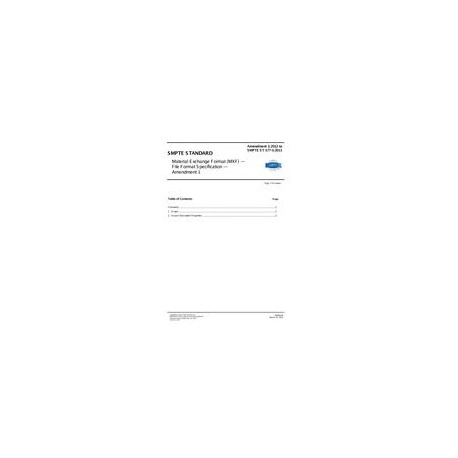 SMPTE ST 377-1:2011 Amendment 1:2012