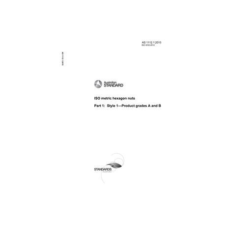 AS 1112.1:2015