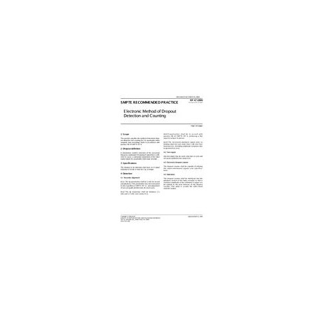 SMPTE RP 47-1999 (Archived 2004)