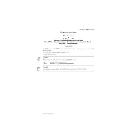 AS 1289.3.1.1-2009 Amd 1:2015