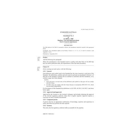 AS 2885.0-2008 Amd 2:2015 [ Superseded ]