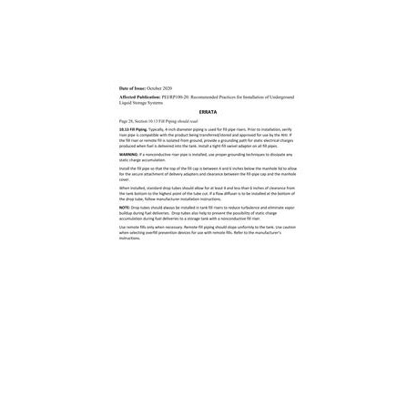 PEI RP100-20 Errata